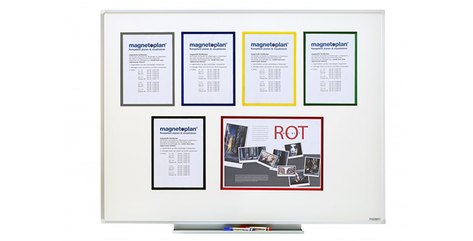 Магнитная доска Magnetoplan СС с магнитными рамками