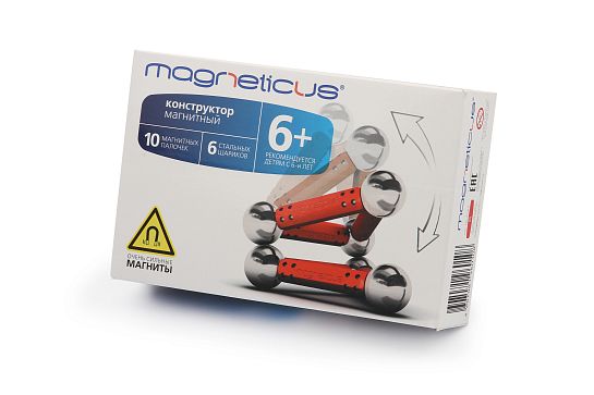 Конструктор Magneticus 16 элементов (красный) в Москве